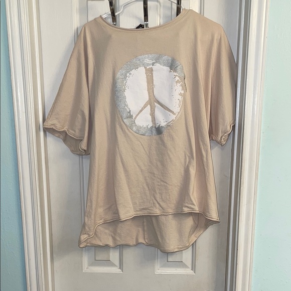 Camo Cargo Pants with beige peace shirt set (2pieces) XL - Picture 4 of 7